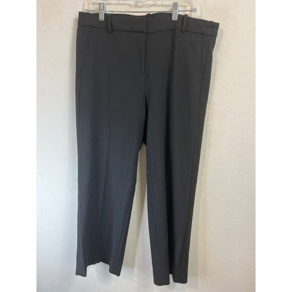 J Crew Black 365 Crop Pants Sz 12 Polyester Viscose Elastane - Picture 1 of 6